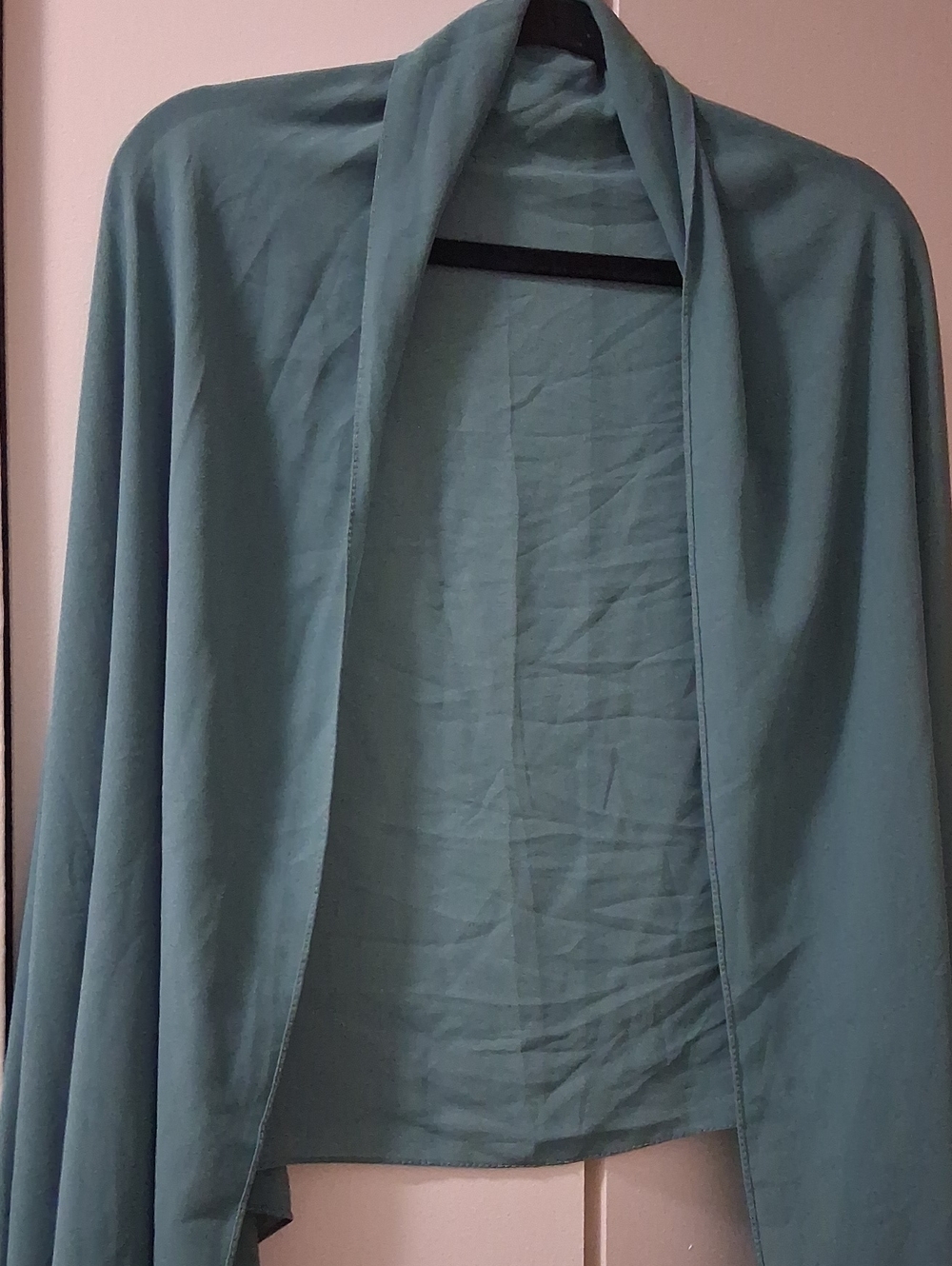 Light Teal Open Front Womens Sheer Shawl/Scarf